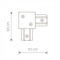 Коннектор Profile Recessed L-connector 8971
