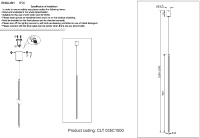 Светильник подвесной Crystal Lux CLT 035C1000 BL