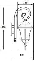 Настенный фонарь уличный ASTORIA 1 S 91302S/18S Bl