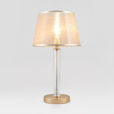 Интерьерная настольная лампа Alcamo 01075/1 перламутровое золото