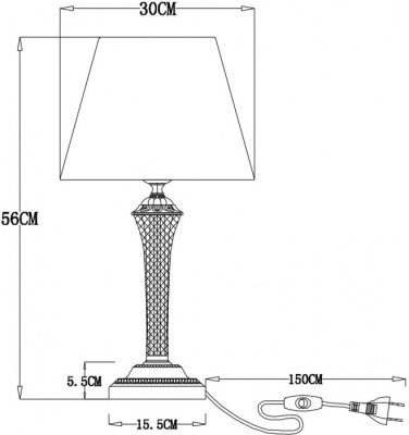Интерьерная настольная лампа Gracie A7301LT-1PB