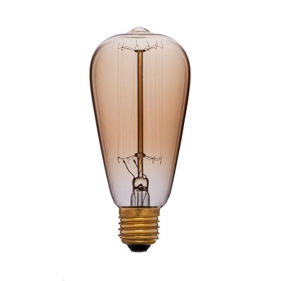 Лампа накаливания E27 40W колба золотая 051-910a