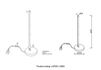 Настольная лампа Crystal Lux LARGO LG9W GOLD