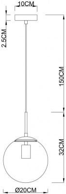 Подвесной светильник Volare A1563SP-1PB