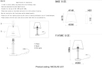 Настольная лампа Crystal Lux NICOLAS LG1 NICKEL/WHITE