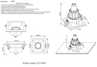 Светильник встраиваемый Crystal Lux CLT 009C1 BL