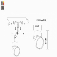 Точечный светильник St651 ST651.442.09