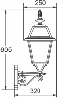 Настенный фонарь уличный FARO-FROST L 91101fL Bl