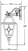 Настенный фонарь уличный FARO 91102 Bl