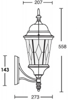Настенный фонарь уличный ASTORIA 2M 91401M Bl ромб