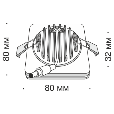 Встраиваемый светильник Maytoni DL2001-L7B4K