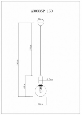 Подвесной светильник Bolla-sola A3033SP-1GO